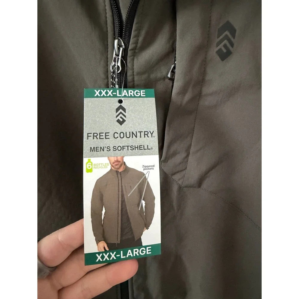 Free Country Men's Lanier Super Softshell® Jacket – Mushroom – Size XXXL – NWT - Picture 4 of 6